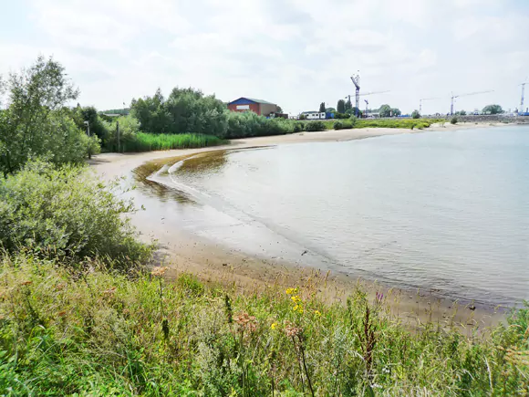 Druten, de Waal bij de Veerdam